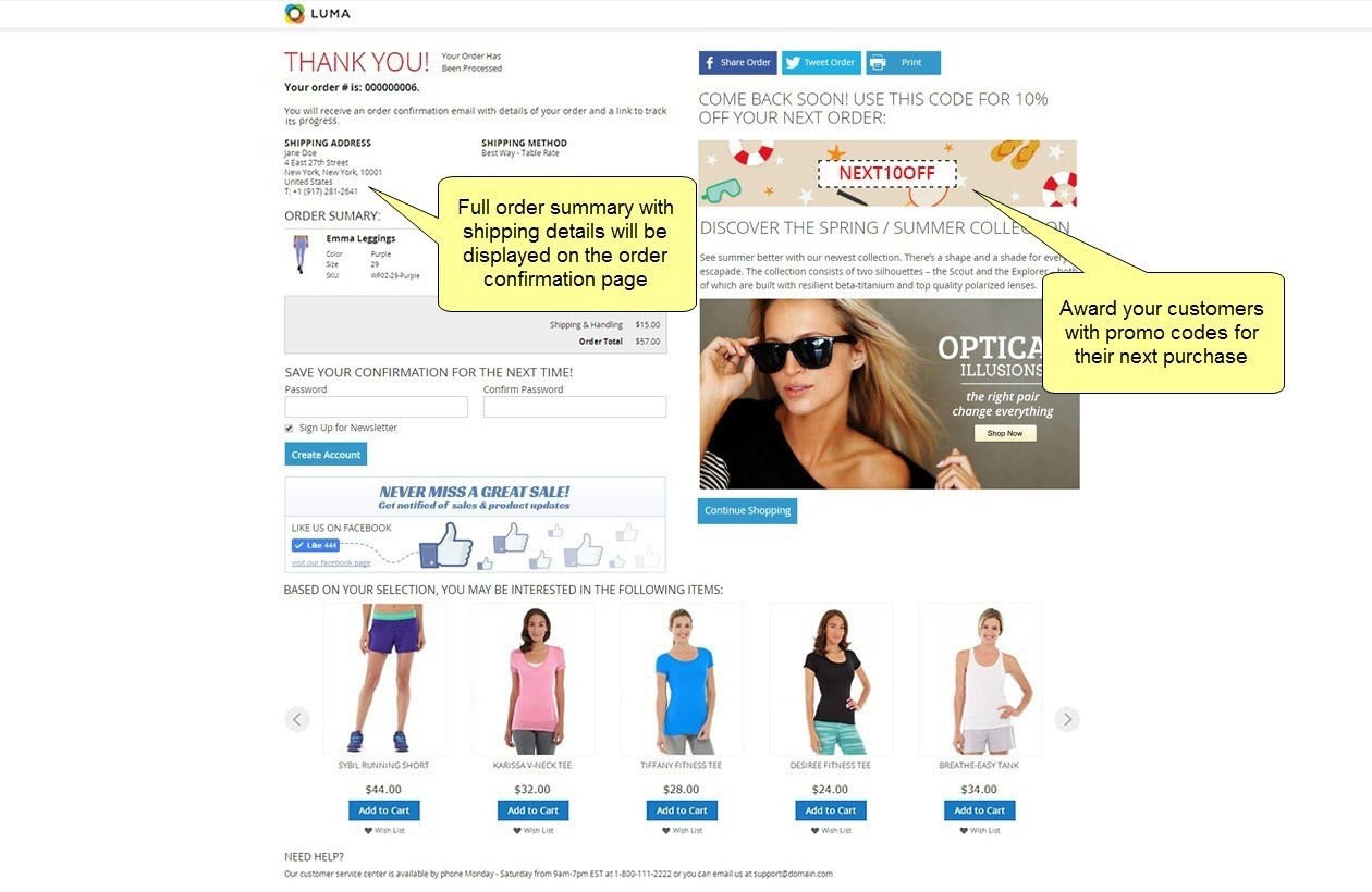 magento checkout success page