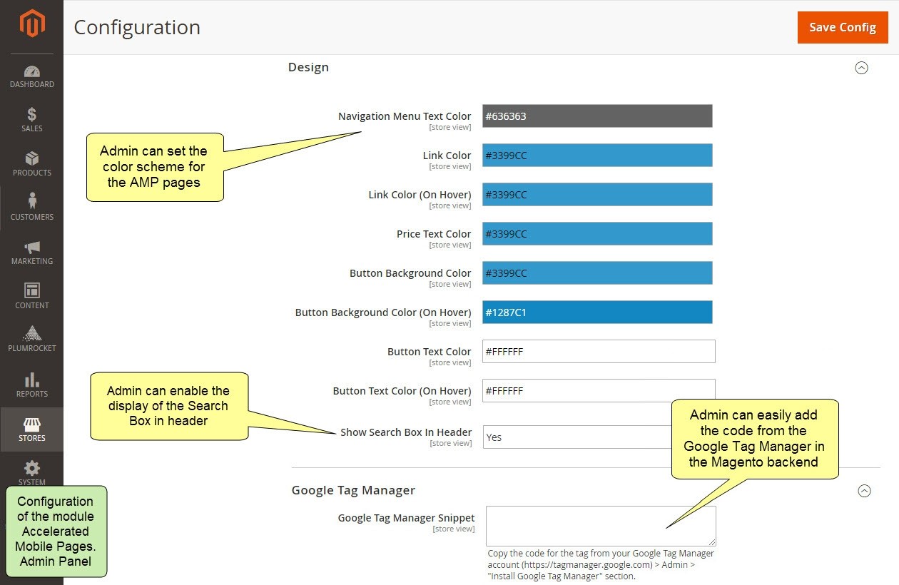 magento amp admin