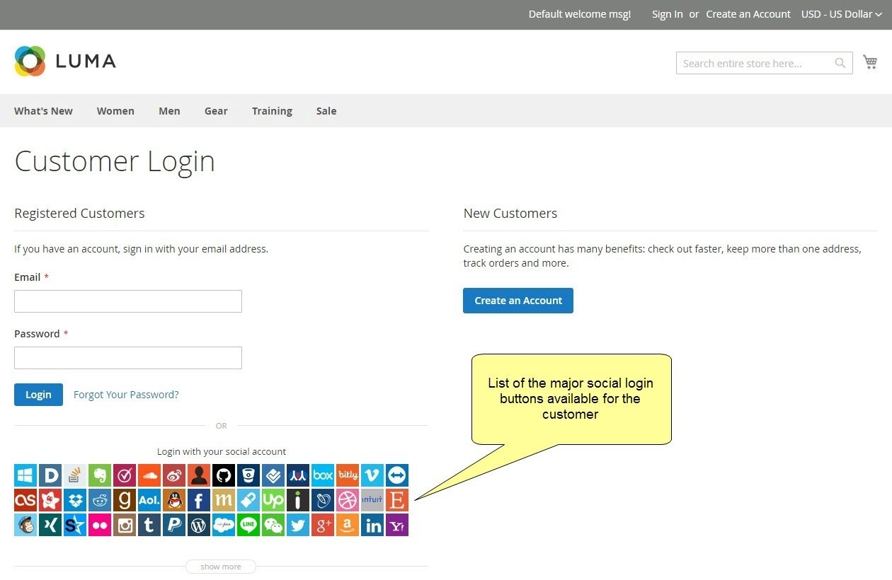 social login extension