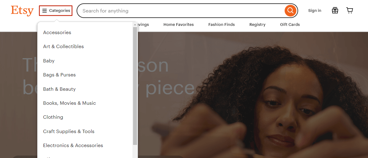 Top 5 Ecommerce Navigation Types & Examples — Hamburger Menu