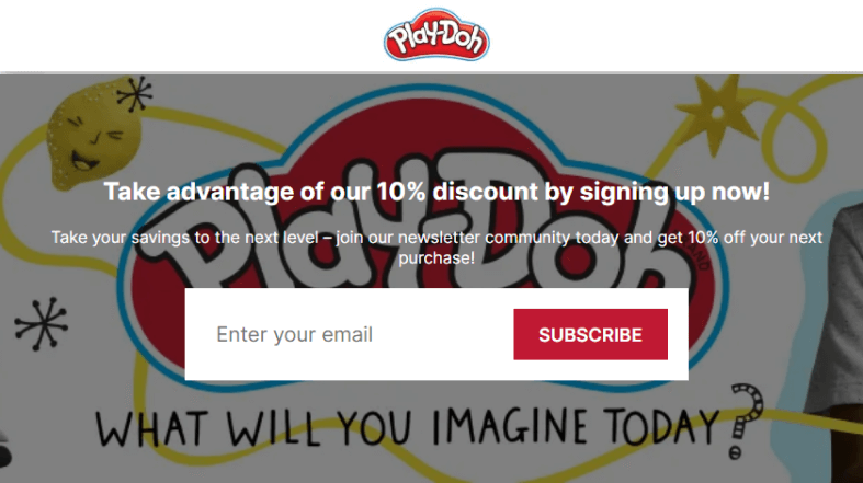 Play-Doh Newsletter Popup