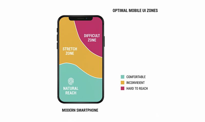 Ecommerce navigation: Mobile-First & Thumb-Zone Optimization