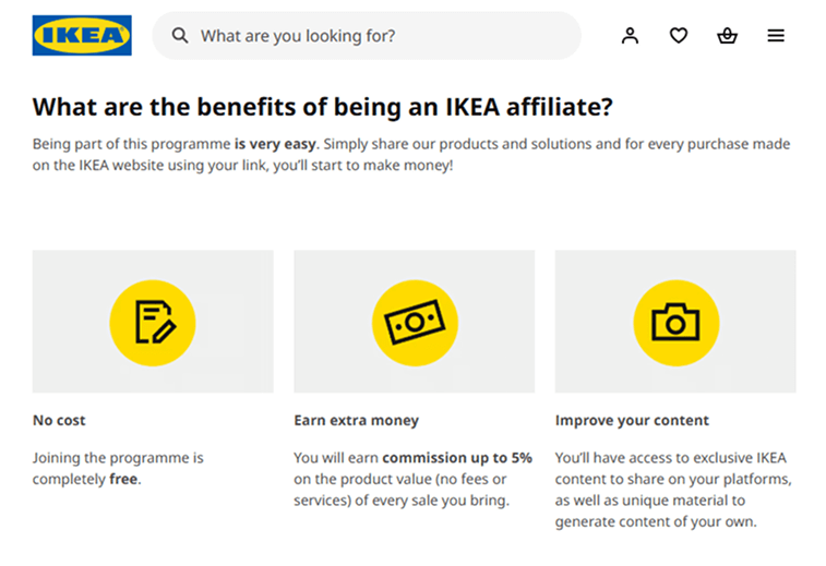 Example of Affiliate Programs: IKEA