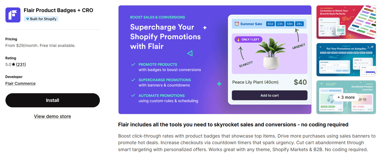 30 Best Shopify Apps: Flair: Product Badges & Promotions