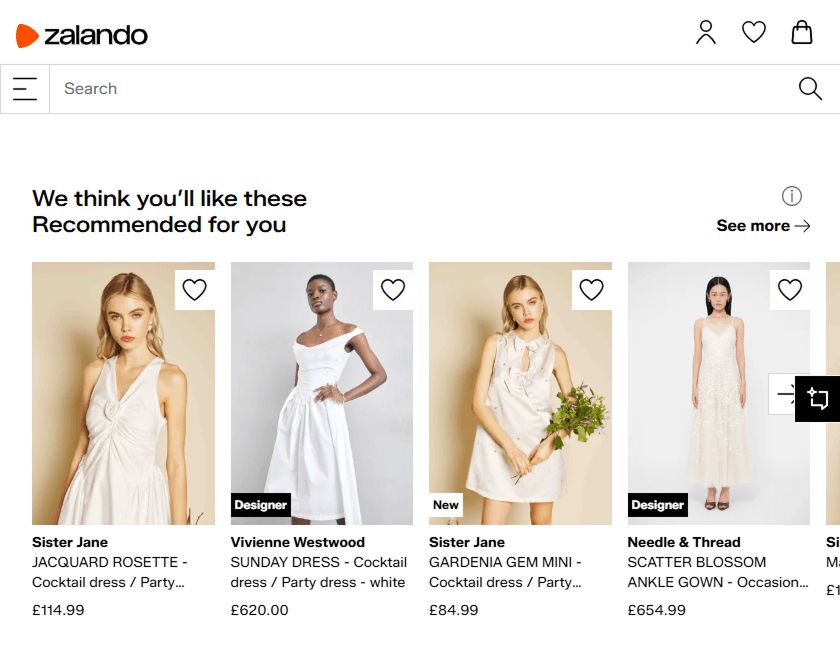10 Use Cases of AI in Ecommerce: Zalando AI-Powered Product Recommendations