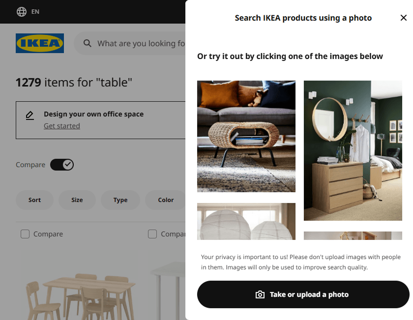 10 Use Cases of AI in Ecommerce: IKEA visual discovery