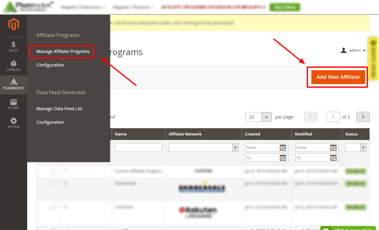 magento affiliate programs extension