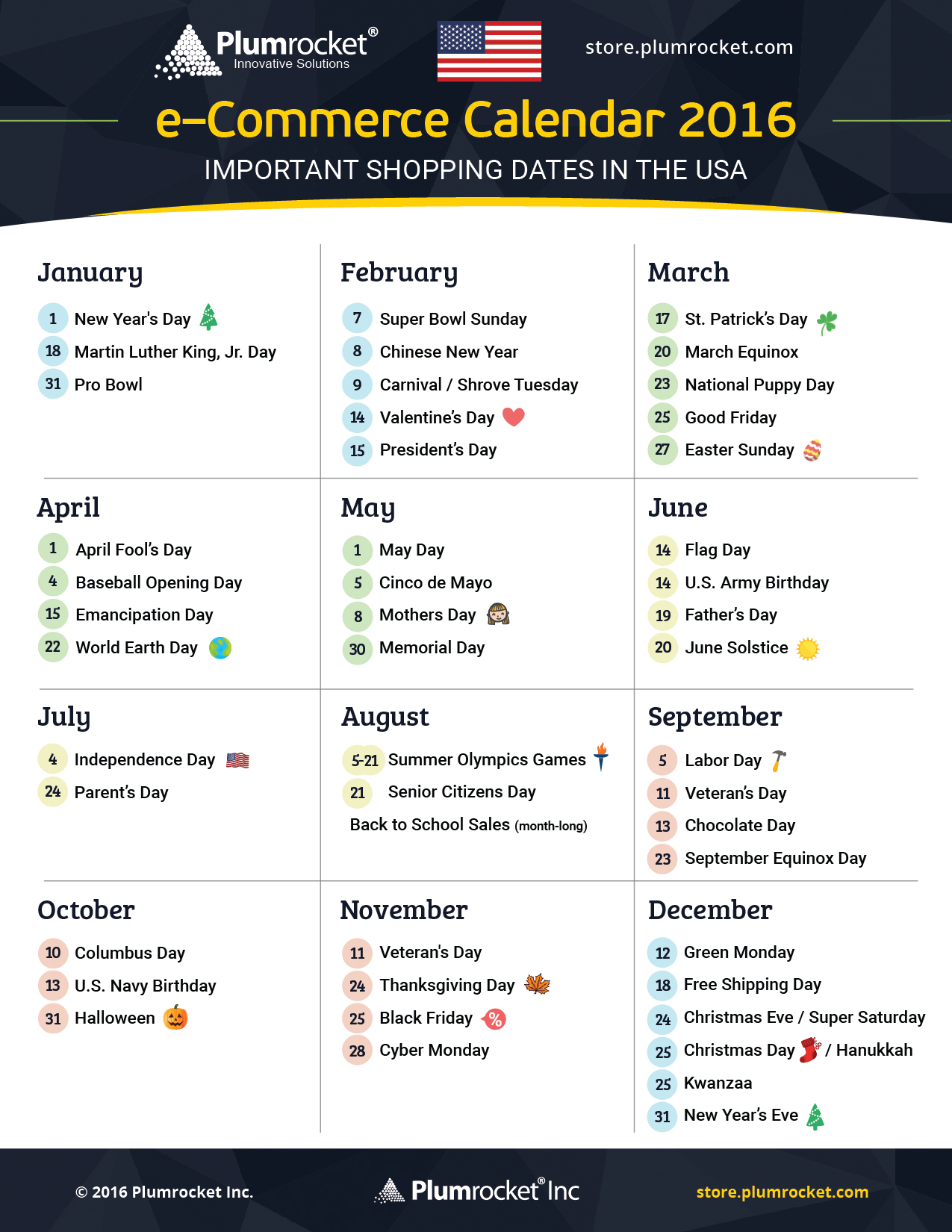 US Marketing Calendar 2016