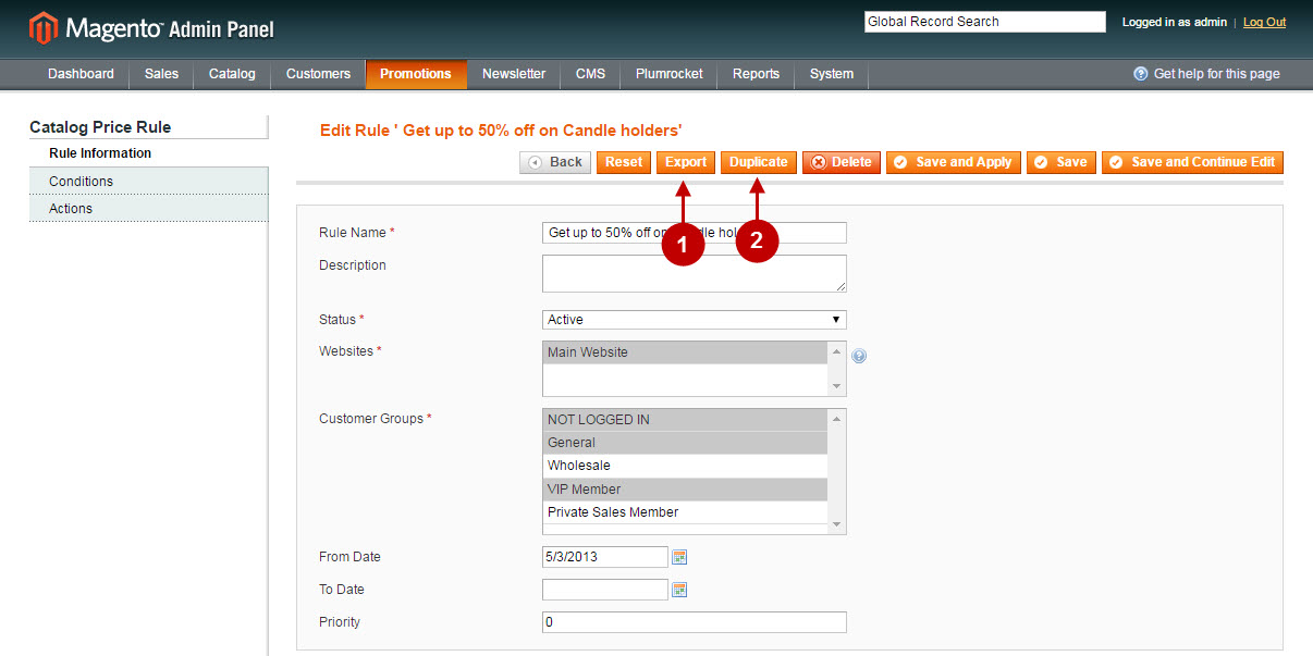 2 magento advanced promotions catalog price rule