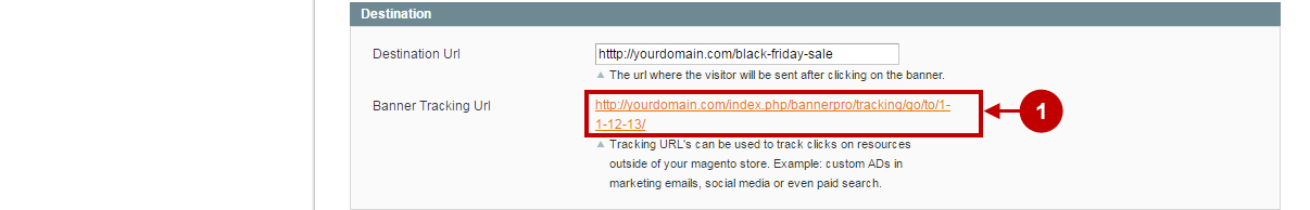 3 magento banner pro tracking url functionality
