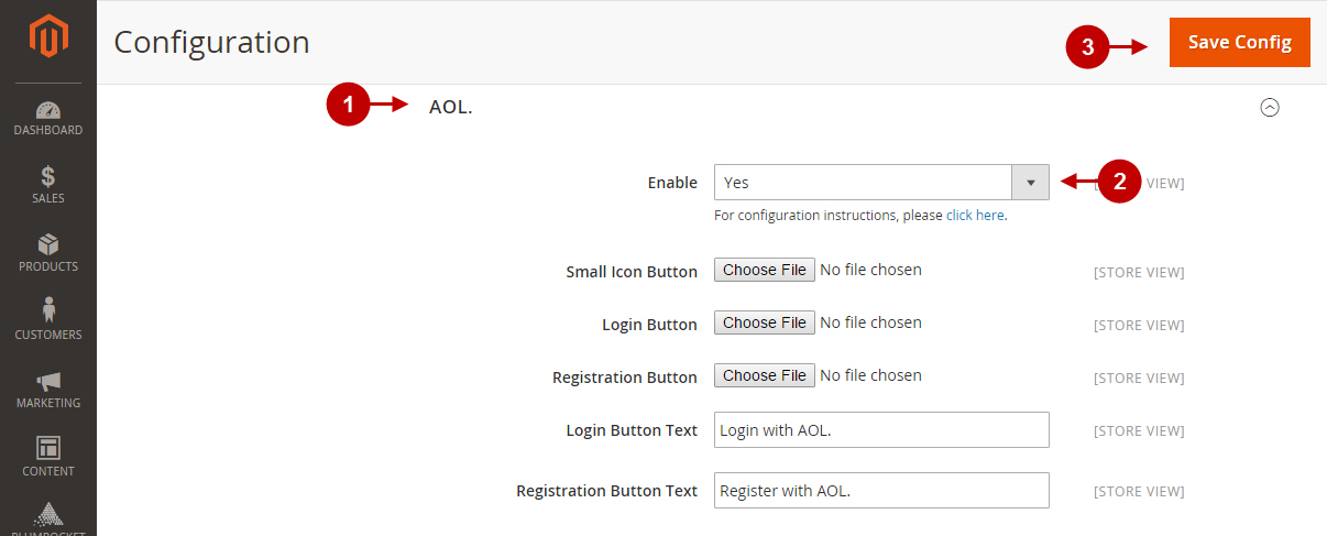 6 Magento 2 AOL Login Configuration v1.jpg