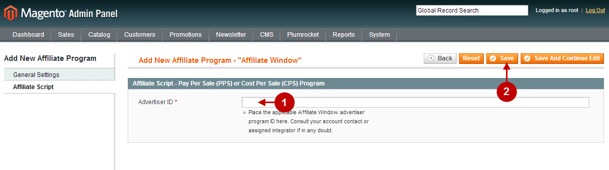 Affiliate Window Pay Per Sale Program affiliate magento extension