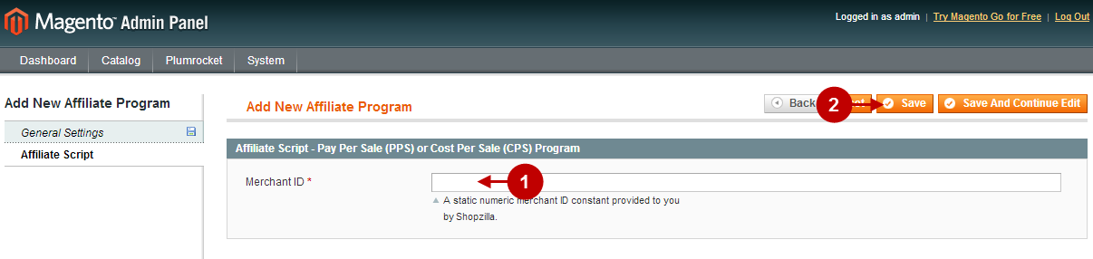 Configure affiliate shopzilla 2 v1