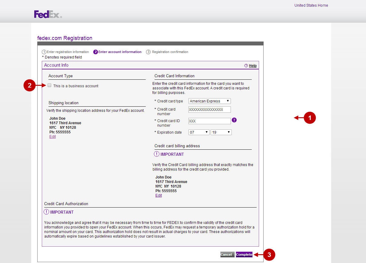 How to register FedEx Account - Plumrocket Documentation