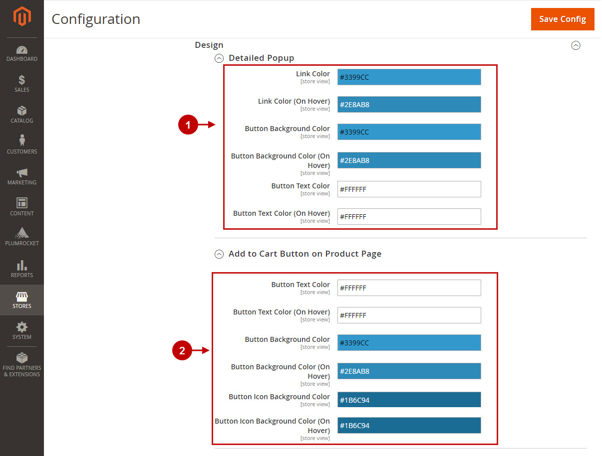 Magento 2 ajax cart extension config