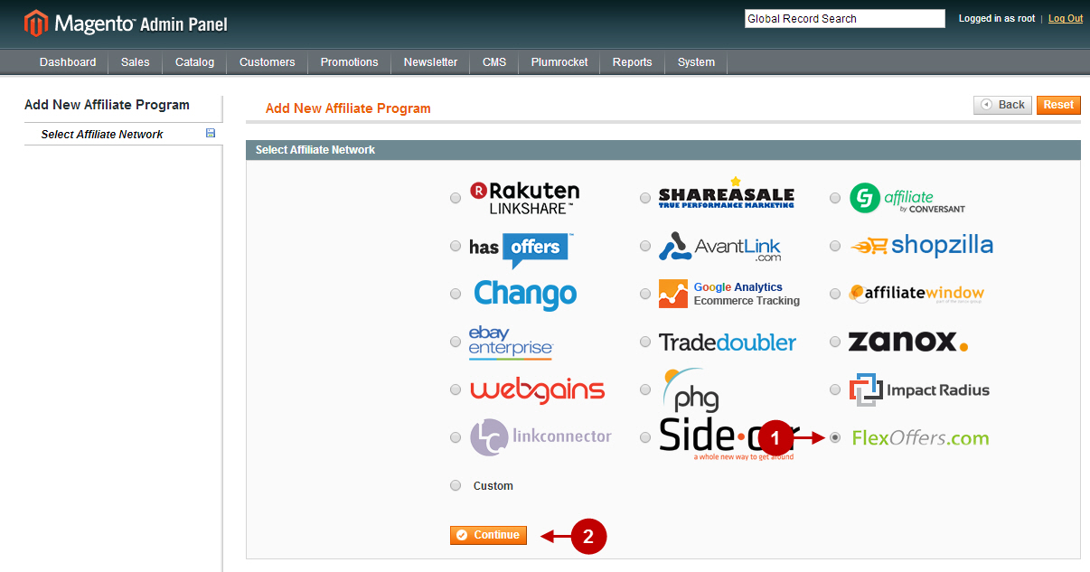 Magento affiliate program flexoffers 1