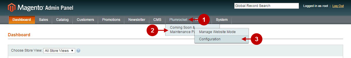 Magento coming soon and maintenance page conf1