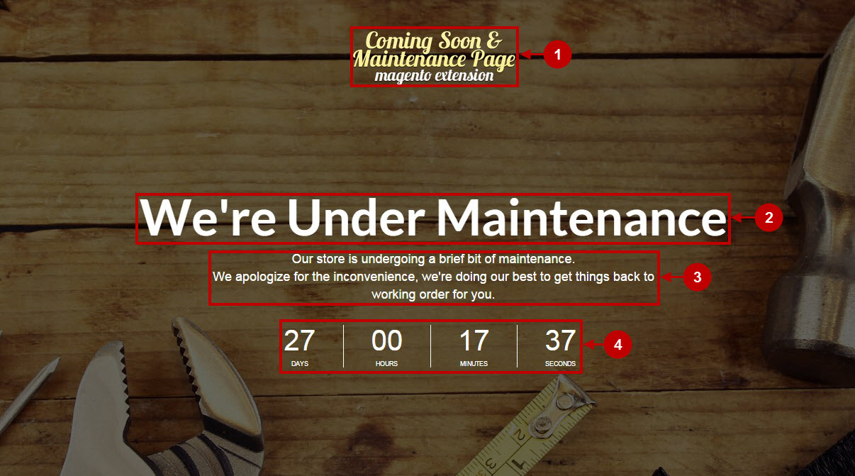 Magento coming soon and maintenance page conf14
