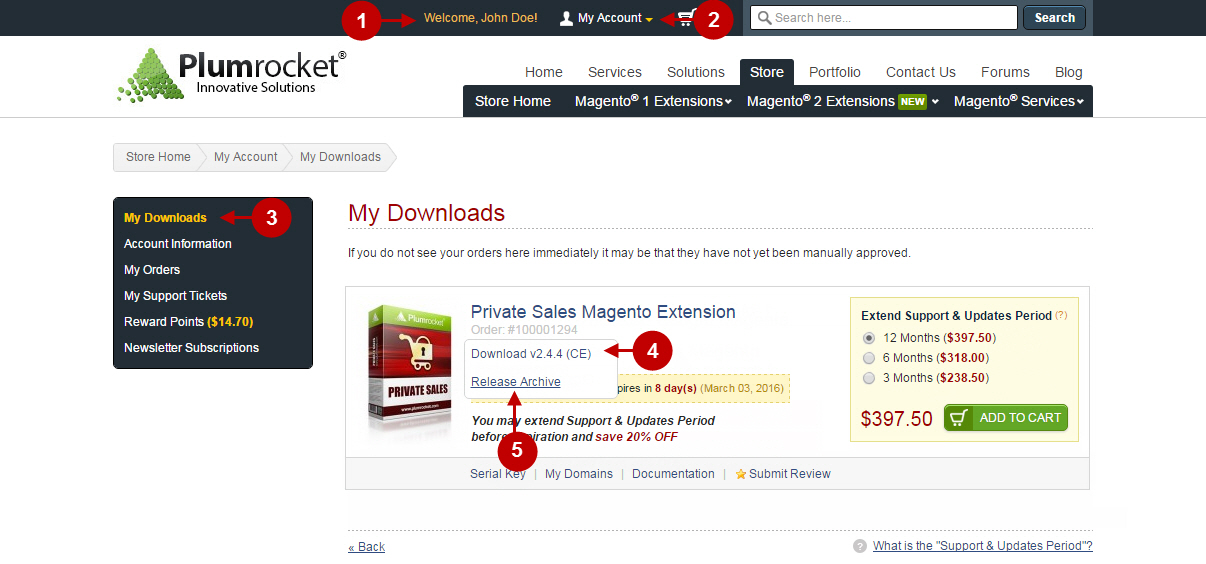 Magento private sales plumrocket extension update.jpg