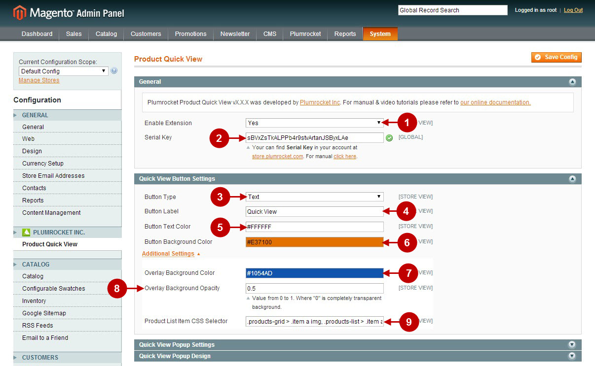 Magento product quick view 1.0.0 conf1.jpg