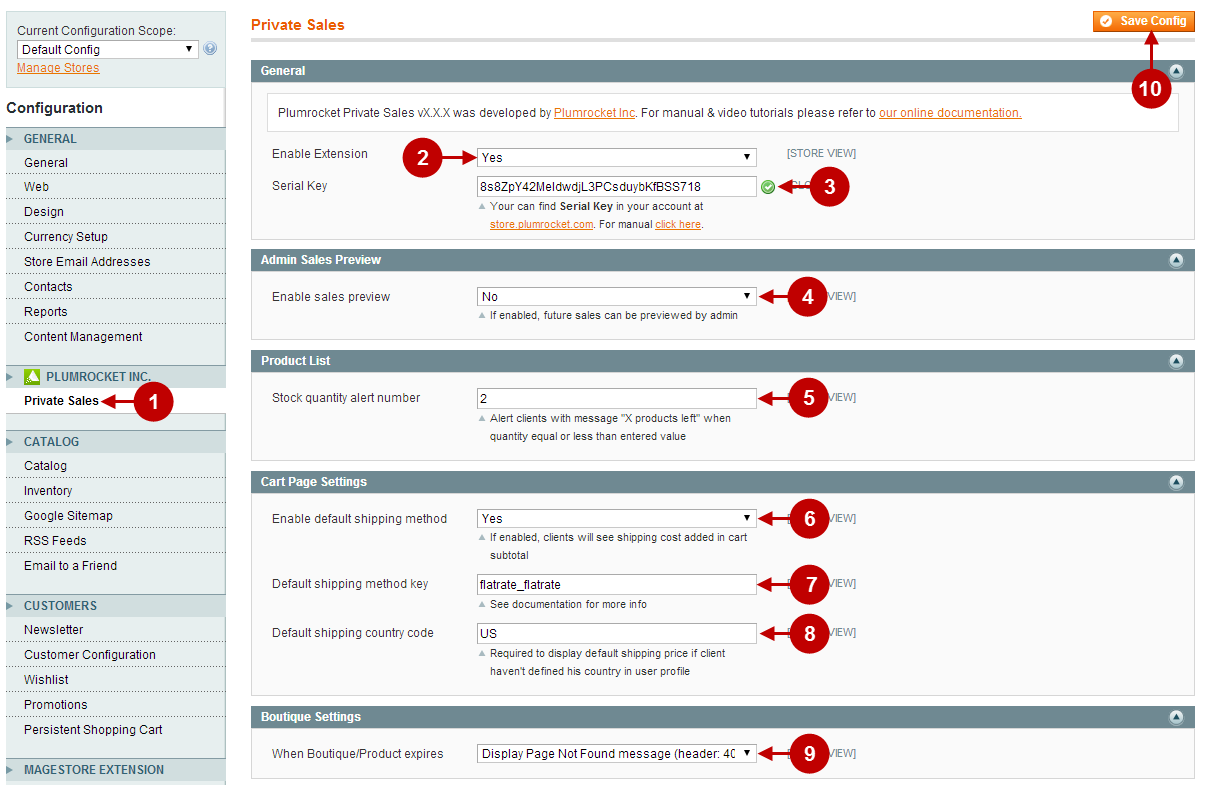 Private Sales v.2.4.0 configs pointer serial.png