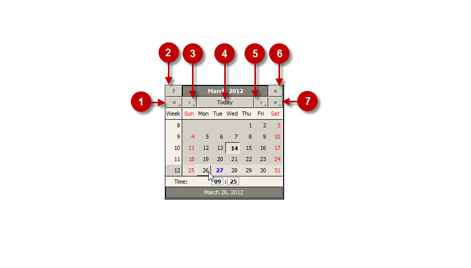 Set up date of boutique-calendar