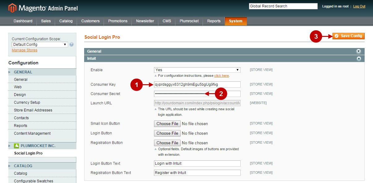intuit social login extension for magento
