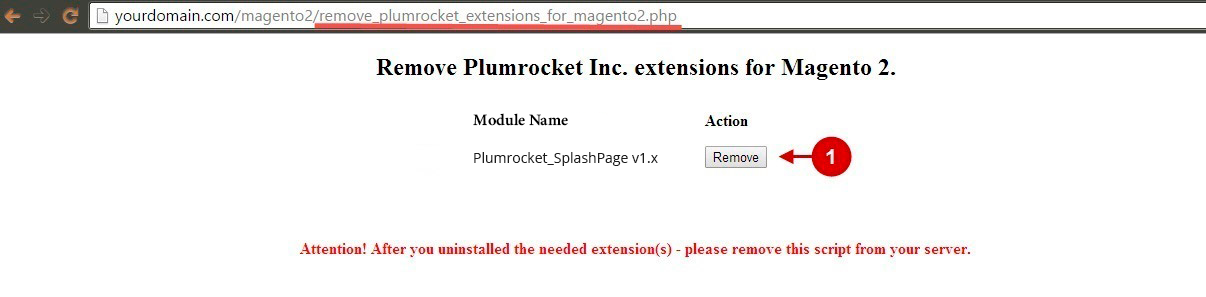 2 uninstall magento 2 Splash Page email