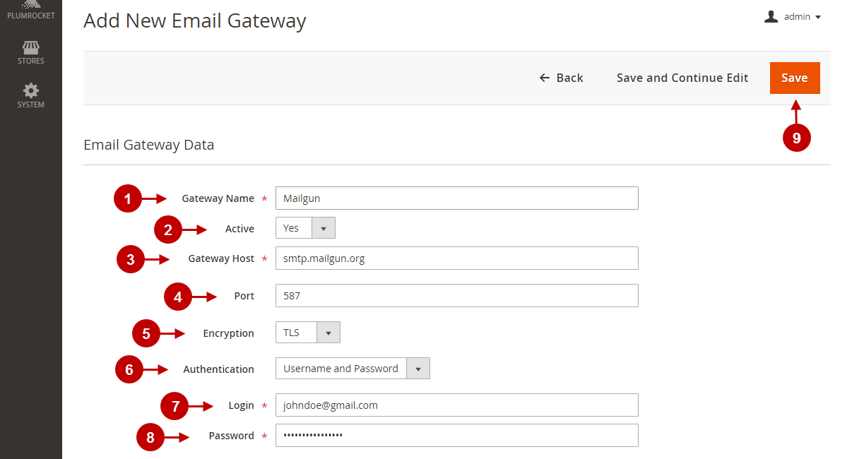 magento 2 smtp extension add new email gateway