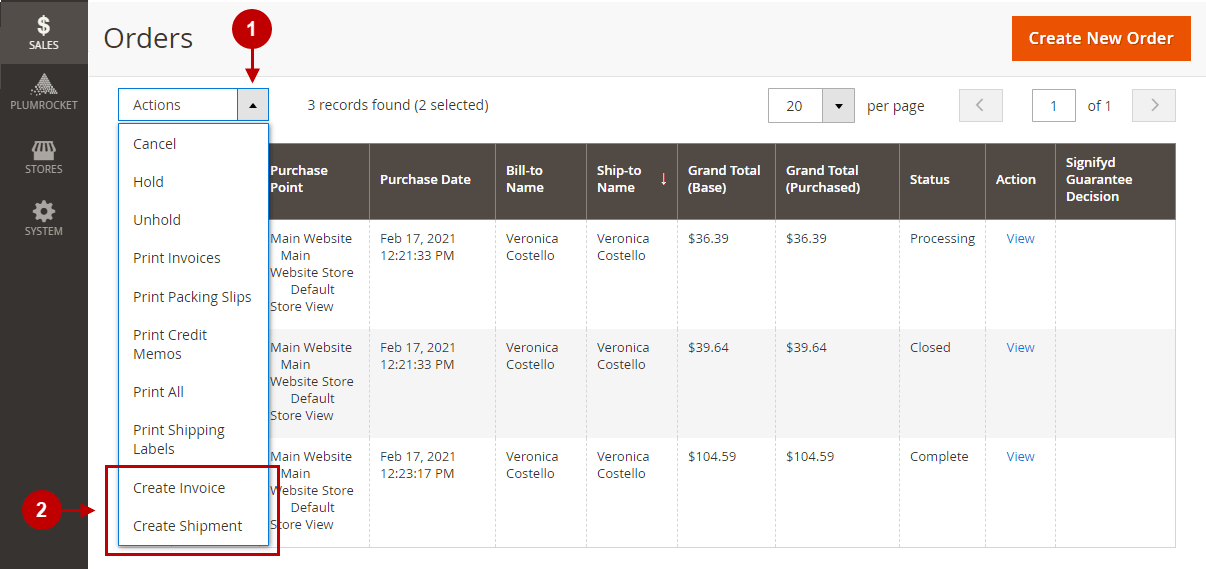 magento 2 auto invoice and shippment extension mass actions.jpg