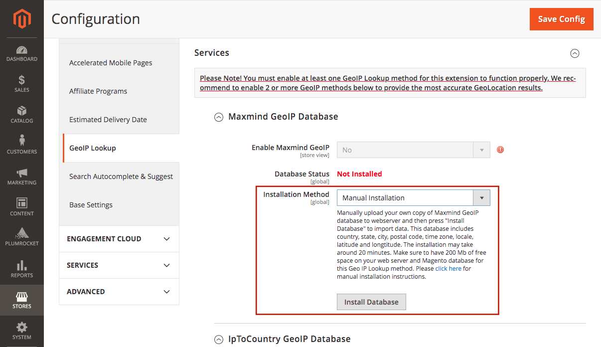 magento 2 geoip lookup extension databases manual installation