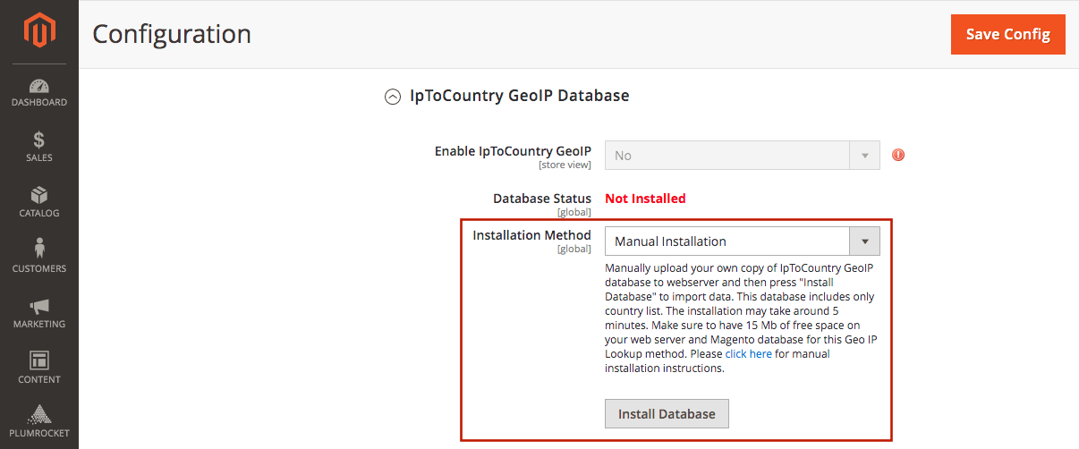 magento 2 geoip lookup extension databases manual installation iptocountry