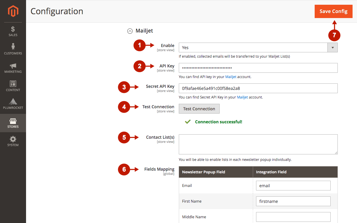 magento 2 newsletter popup extension mailjet integration configuration 5