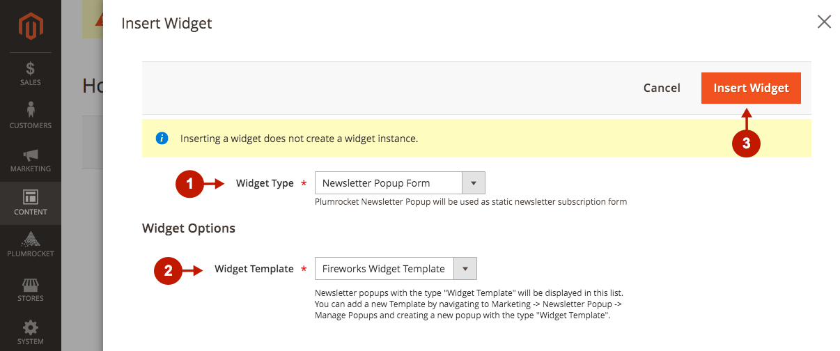 3 magento 2 newsletter popup extension widgets.png