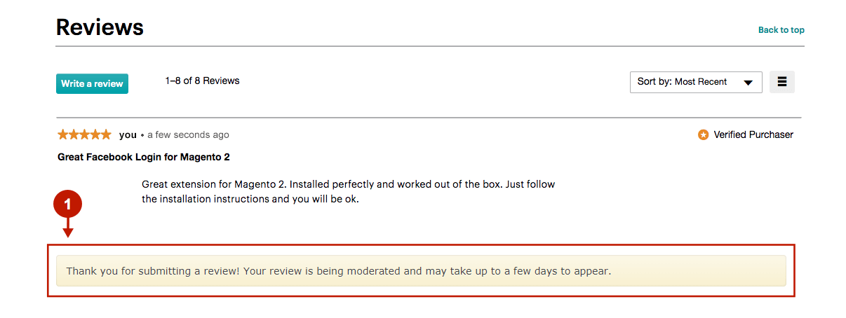 submitting a review on magento marketplace 5