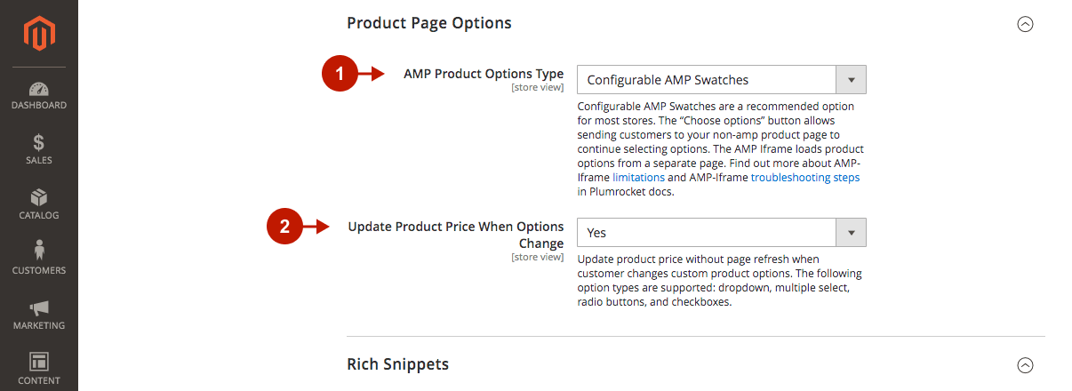 magento 2 amp extension configuration product page options 1.png