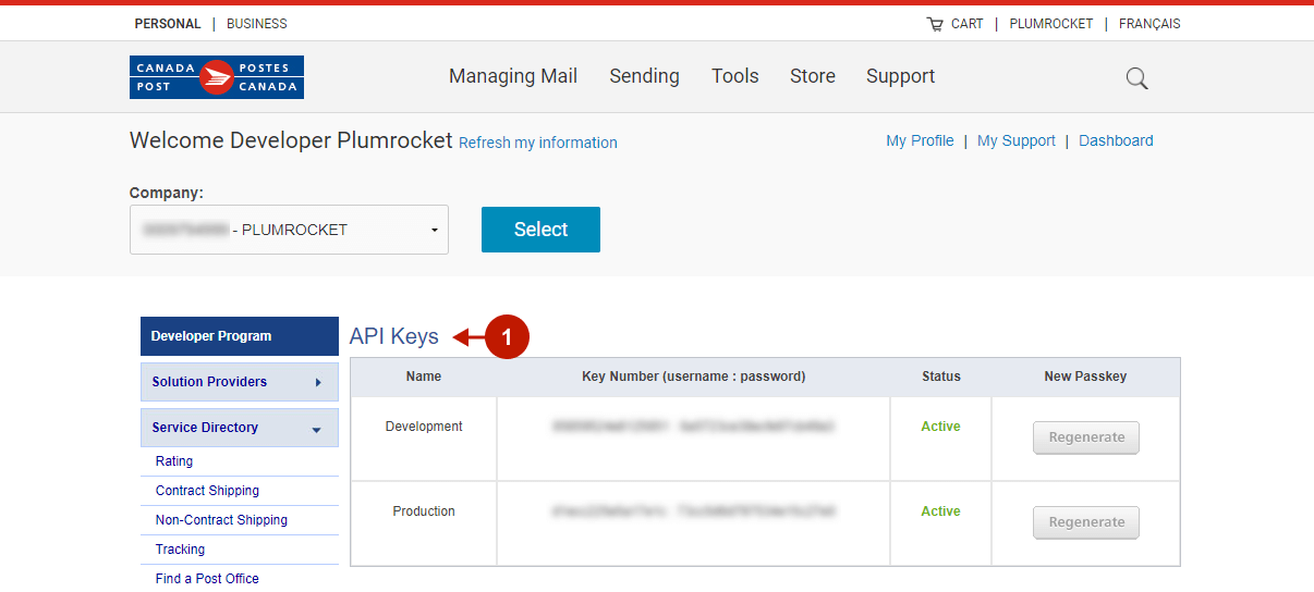 Magento 2 Canada Post Shipping Tracking Integration - API Keys