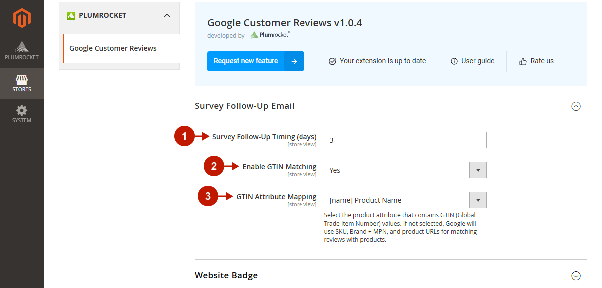 Magento 2 Google Customer Reviews extnesion configuration - Survey Follow-Up Email