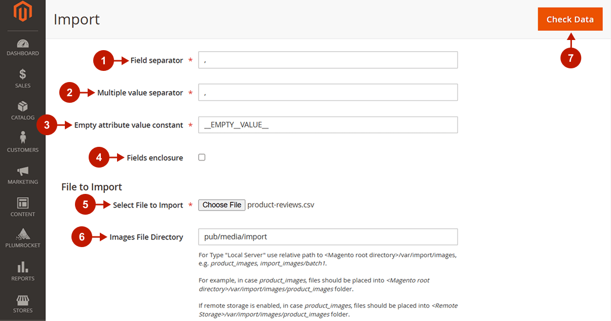 Magento 2 Import and Export product reviews 2