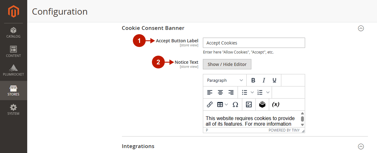 magento 2 amp extension configuration cookie consent banner.png