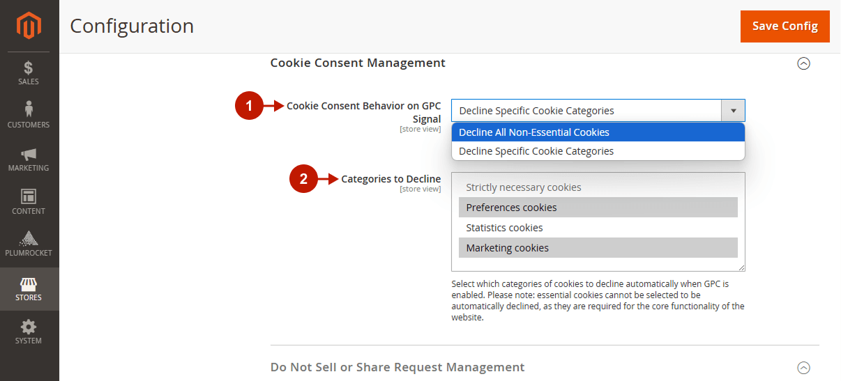magento 2 GPC configuration 2
