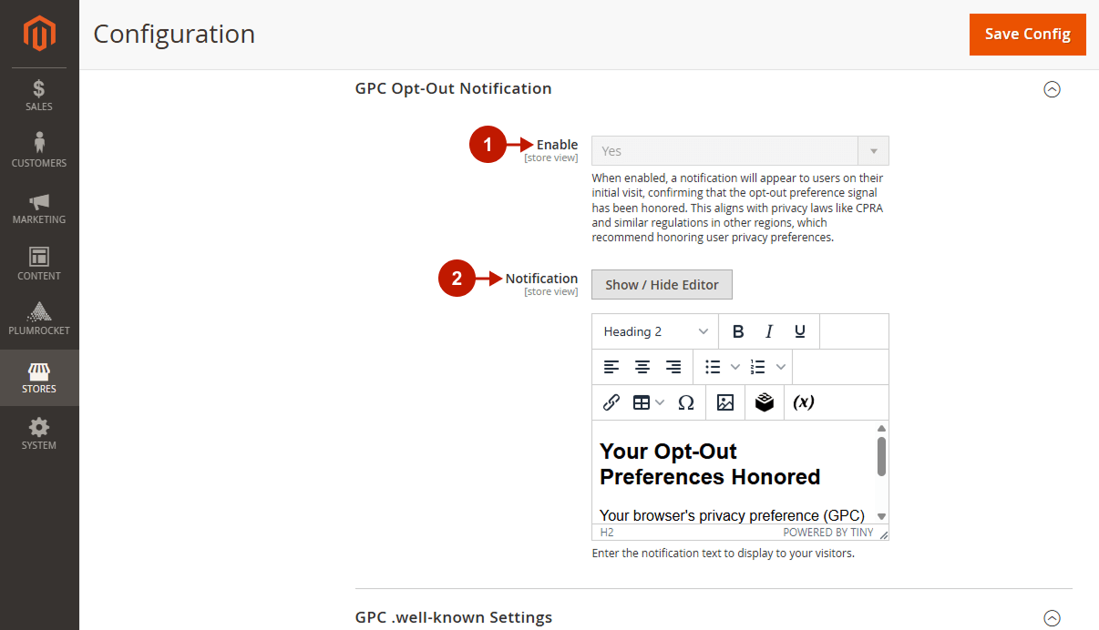 magento 2 GPC configuration 4