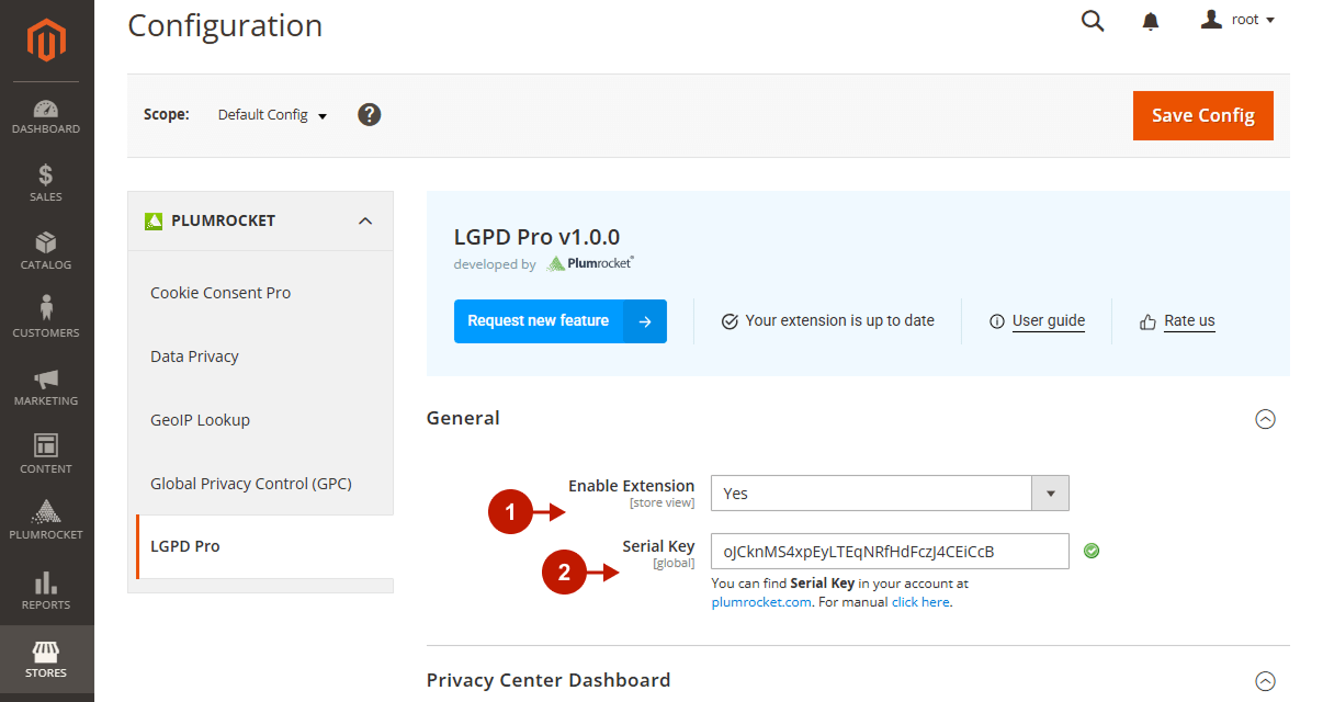 magento 2 lgpd pro extension configuration.png