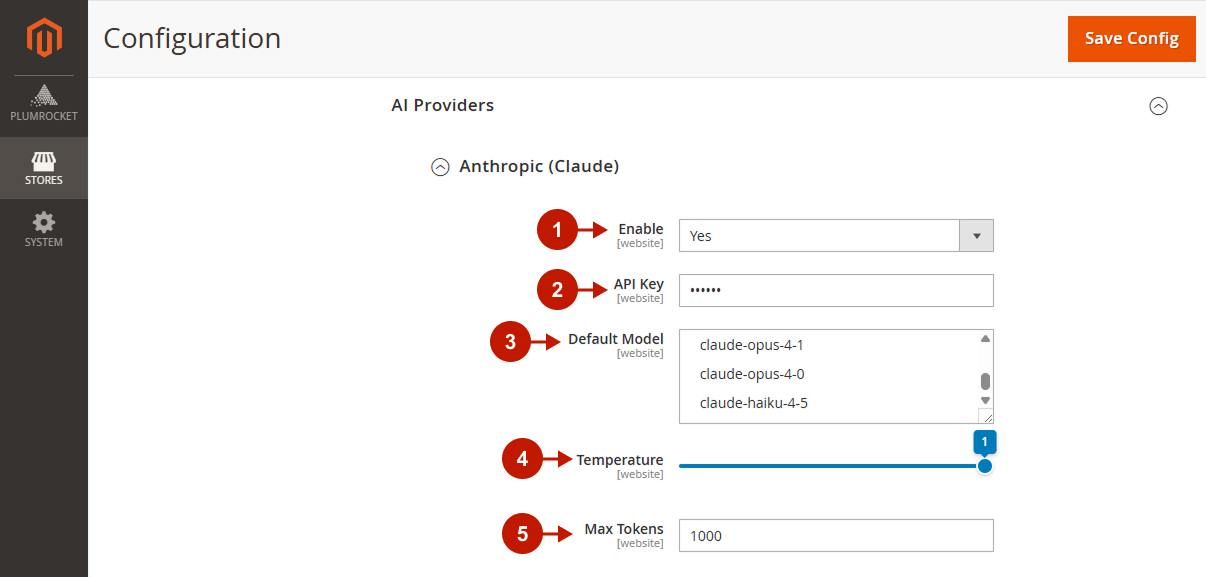 Magento 2 AI Connector Anthropic (Claude) Configuration 
