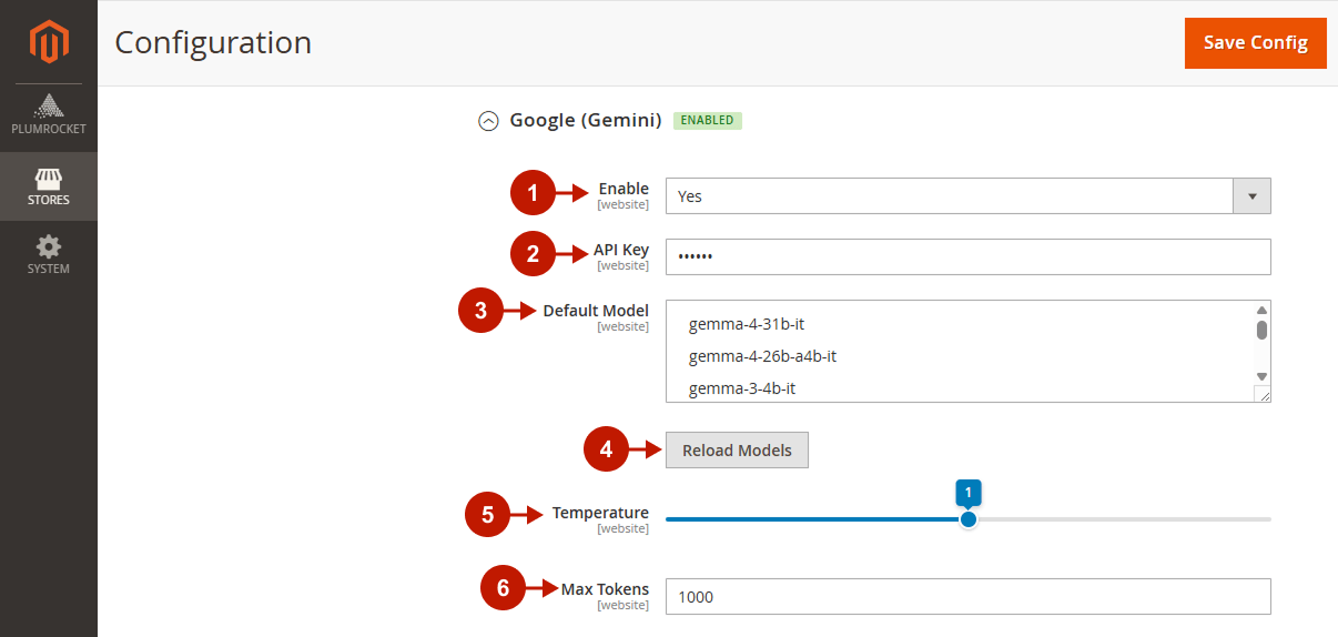 Magento 2 AI Connector Google (Gemini) Configuration