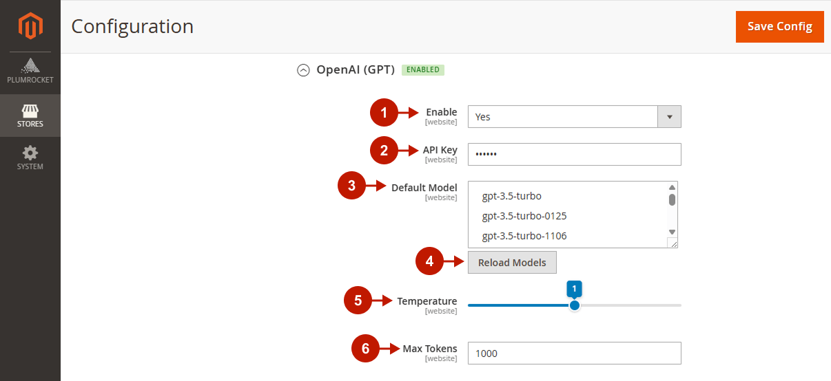 Magento 2 AI Connector OpenAI (GPT) Configuration 