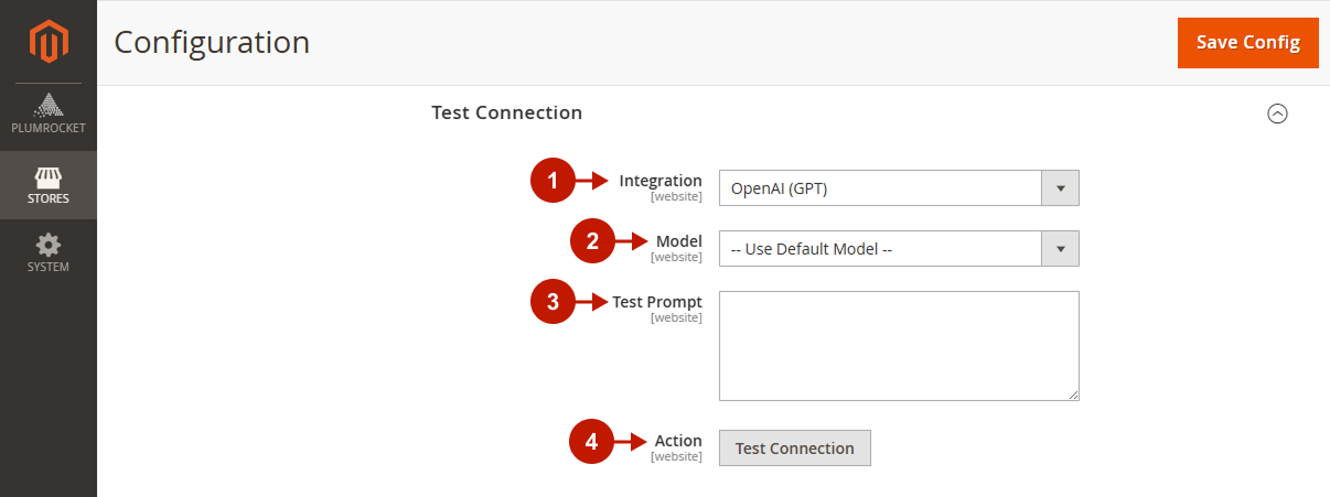 Magento 2 AI Connector Configuration: Test Connection