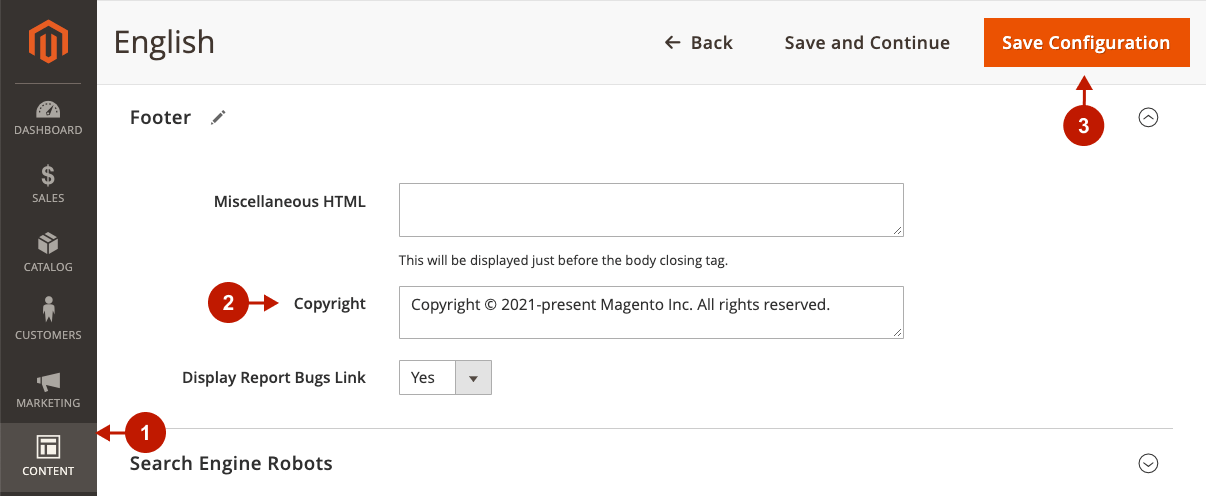 Adding Footer Copywright to Magento 2 AMP Pages