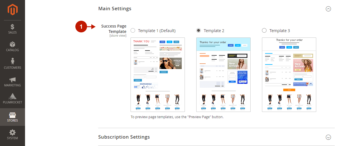 Configuring Magento 2 Checkout Success Page extension - Main Settings