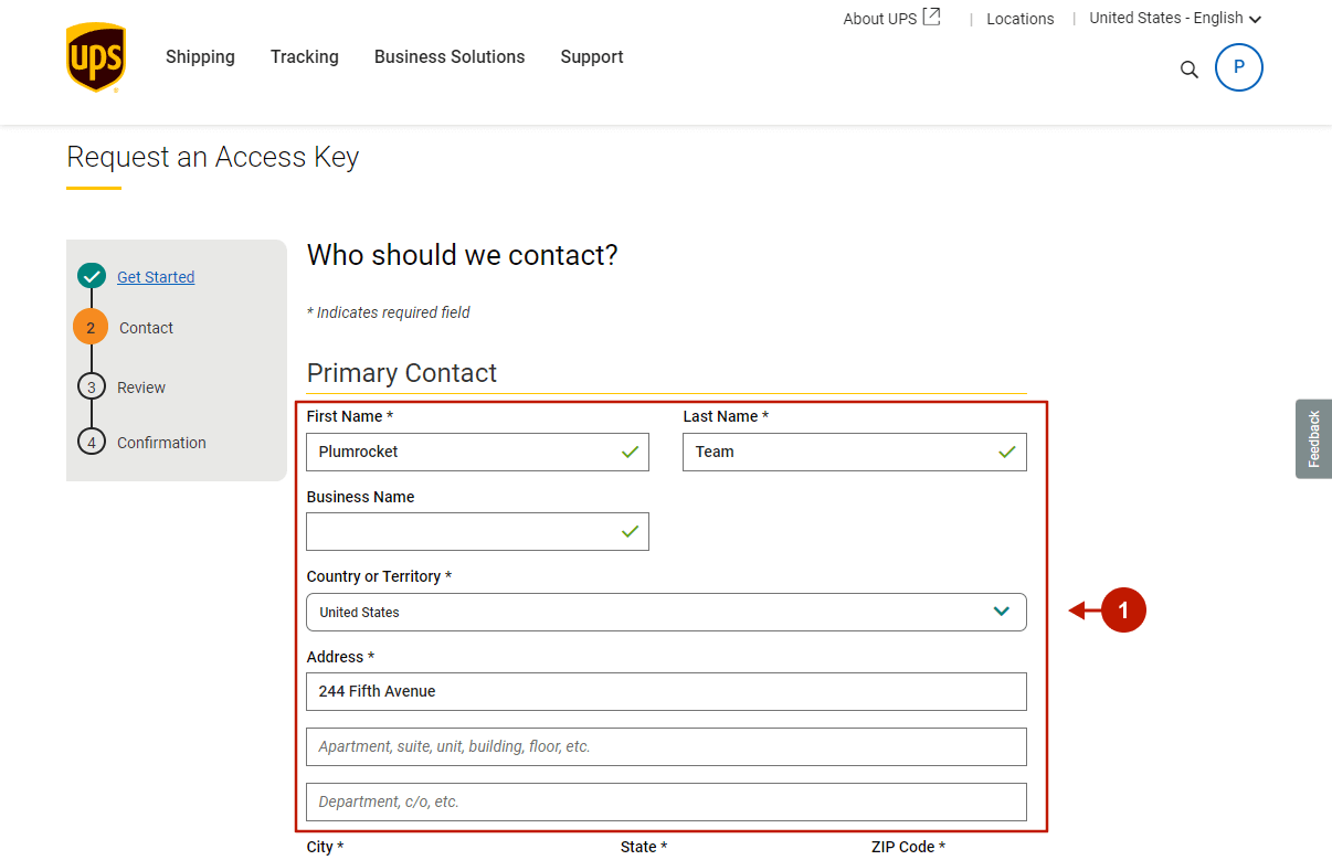 Requesting UPS API Access Key - 13